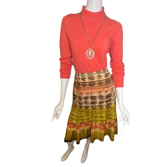 Talbots Dresses & Skirts - Talbots Boho Cotton Midi Flare Skirt Size 10